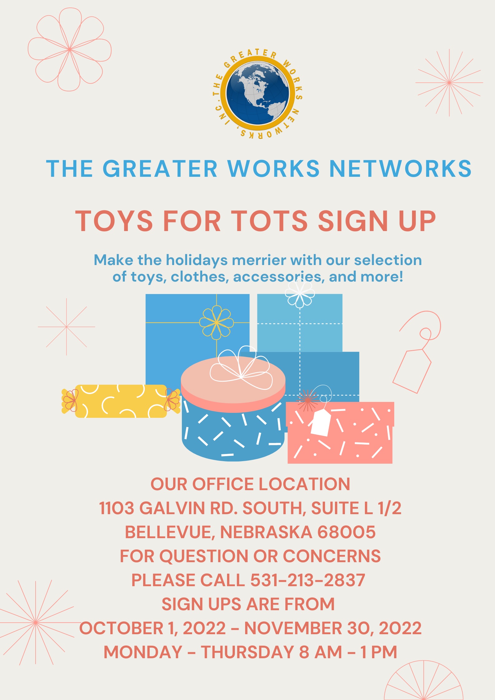 Toys for Tots Sign Up Lift Up Sarpy County 2022