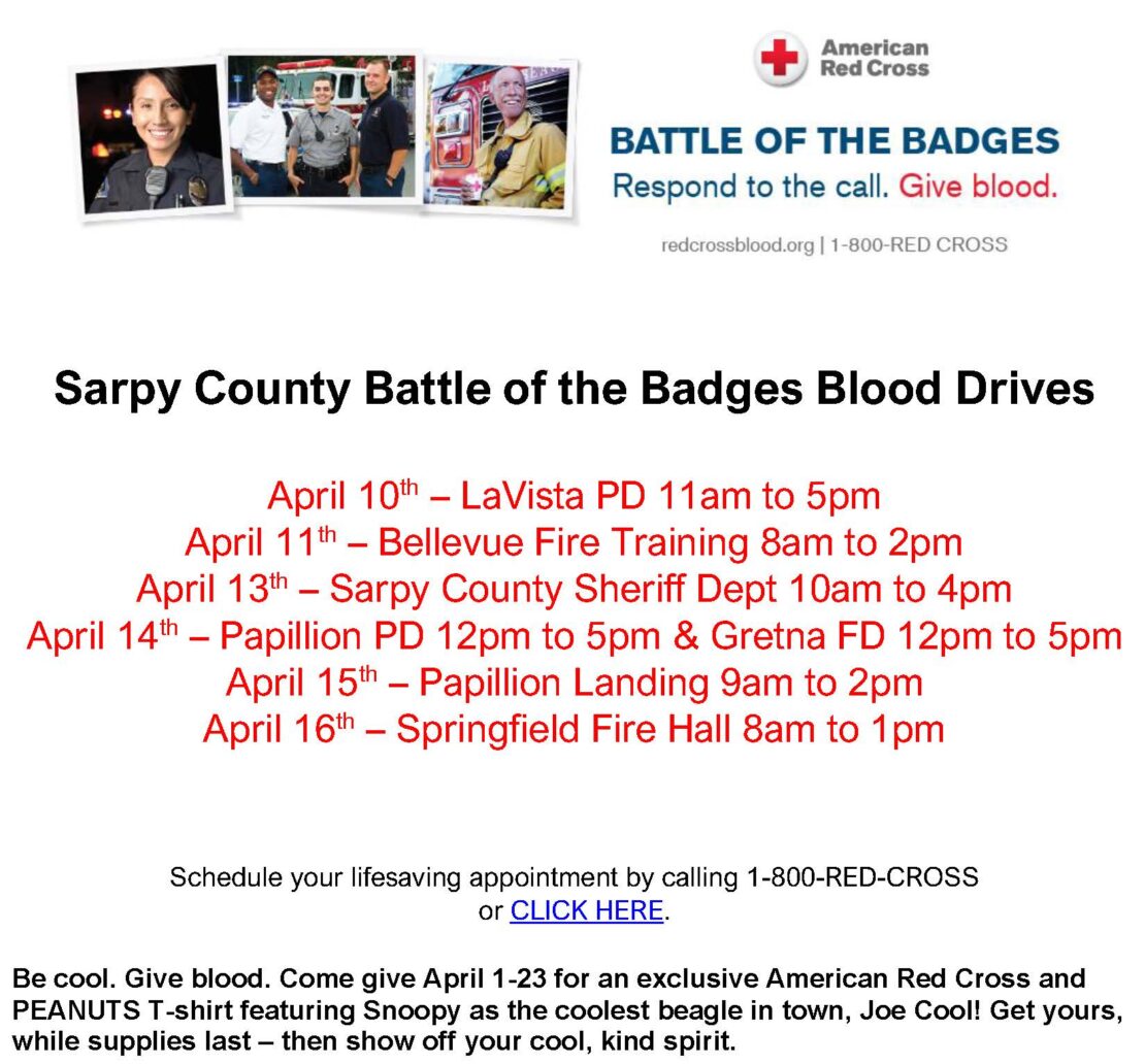 Battle of the Badges Blood Drive 2023